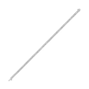 14KT White Gold & Diamond Classic Book Tennis Bracelet  - 7 ctw