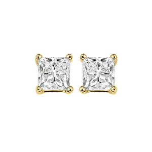 14KT Yellow Gold & Diamond Stud Earrings -1/2 ctw