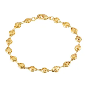 1928 Jewelry Gold Happy Face Chain Bracelet