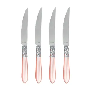 Aladdin Brilliant Light Pink Steak Knives (Set of 4)