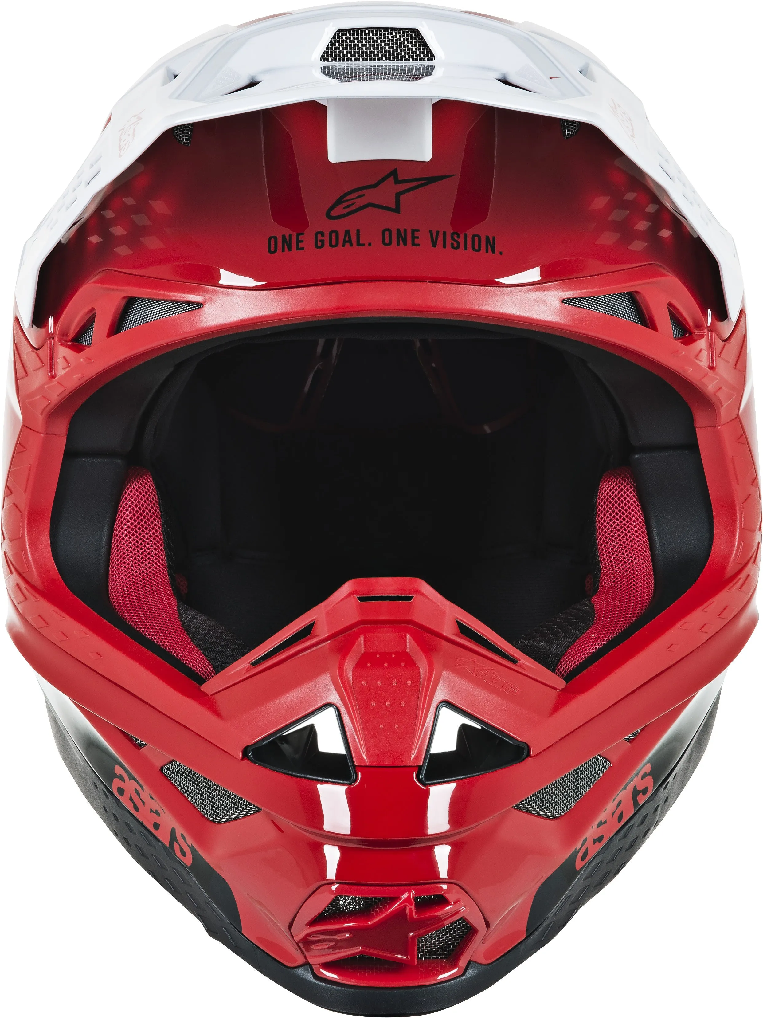 ALPINESTARS S.TECH M10 DYNO HELMET GLOSS RED/WHITE SM 8301119-3182-S