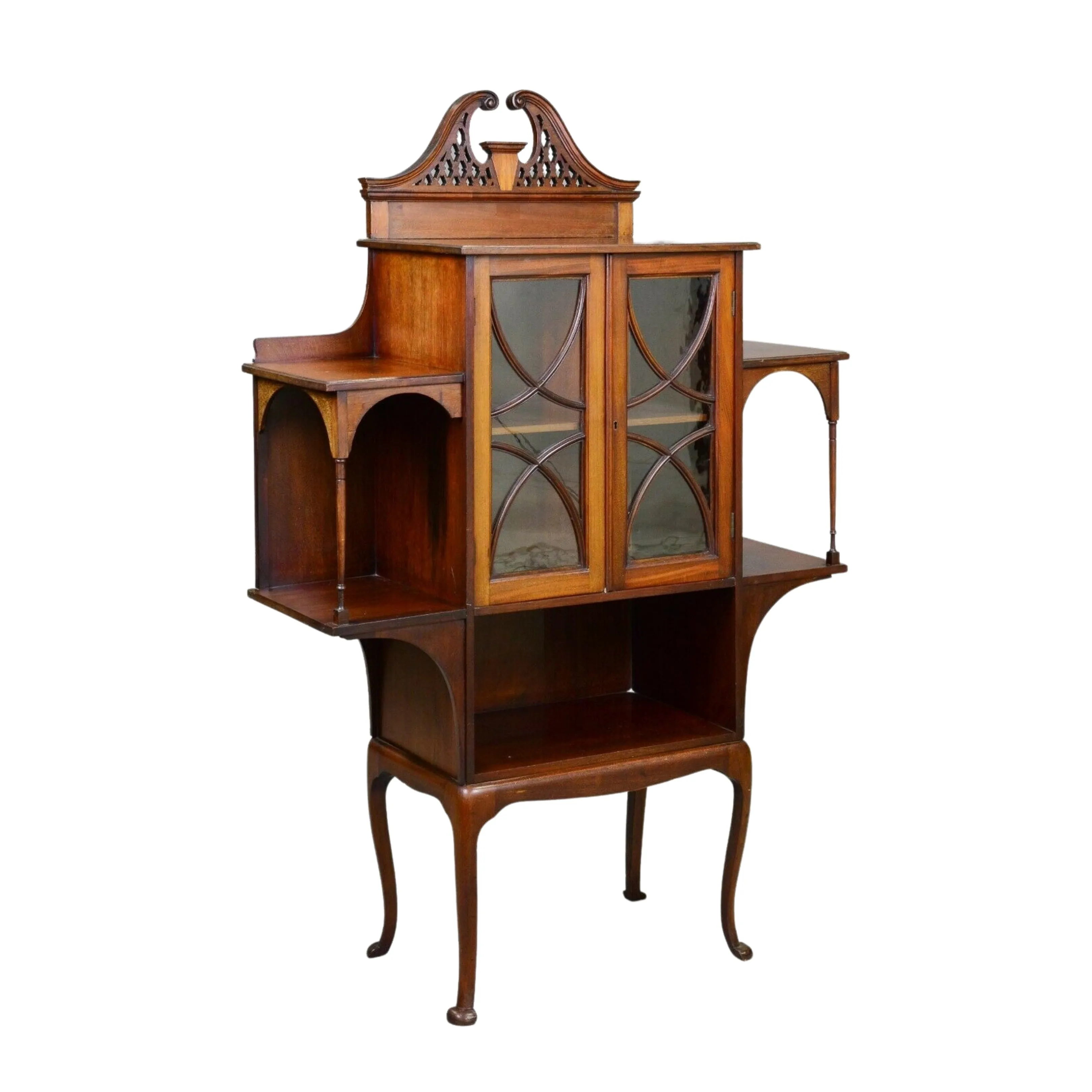 Antique Cabinet, British Mahogany Display Cabinet, Victorian Style, Beautiful!