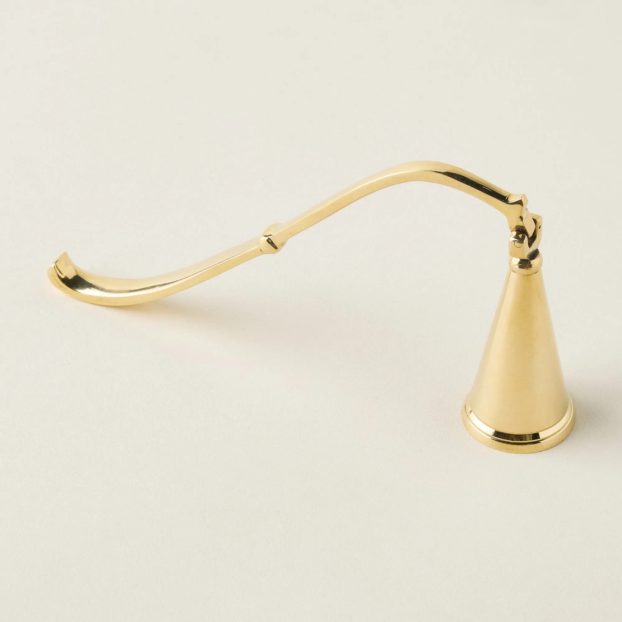 Antique Hinged Brass Candle Snuffer