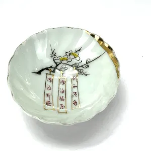 Antique Japanese c1920 Hand Painted Ceramic Sakazuki Sake Cup