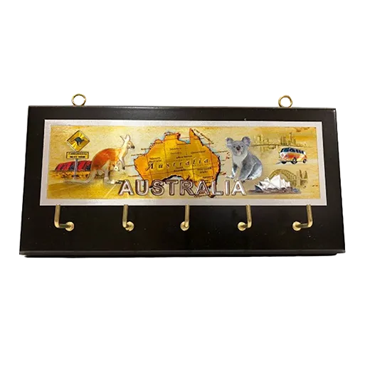 Australian Map with Icons - Key Holder