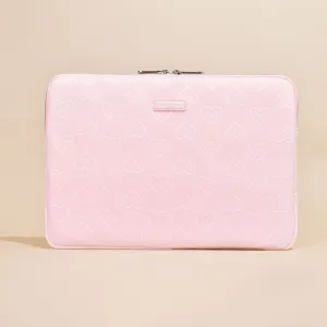 Baby Pink Heart Laptop Sleeve