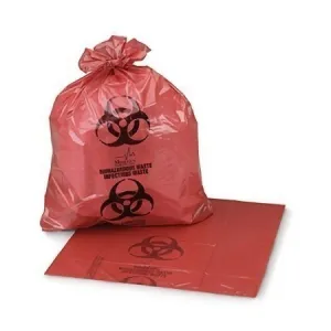 Biohazard Waste Bag Medegen Medical Products 1 to 3 gal. Red Bag Polyethylene 11 X 14-1/4 Inch - Medegen Medical Products LLC  Mfr# RD610