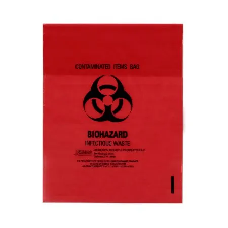 Biohazard Waste Bag Medegen Medical Products 1 to 3 gal. Red Bag Polyethylene 11 X 14 Inch - Medegen Medical Products LLC  Mfr# 50-42