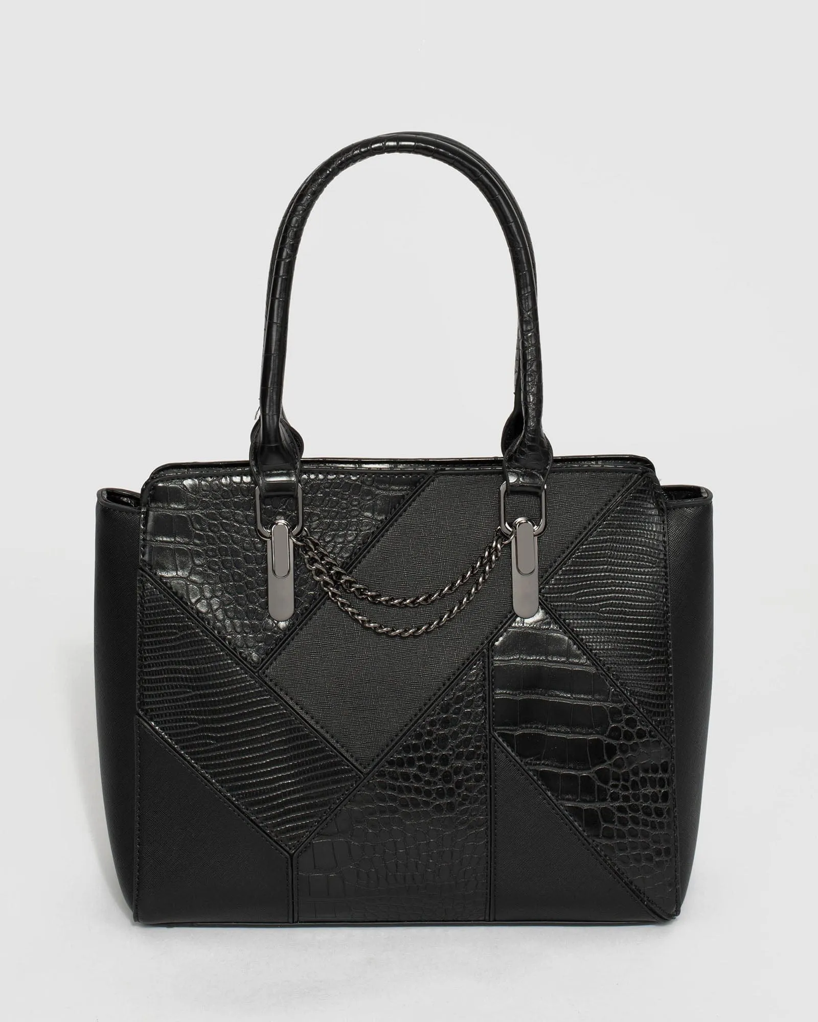 Black Camilla Chain Tote Bag