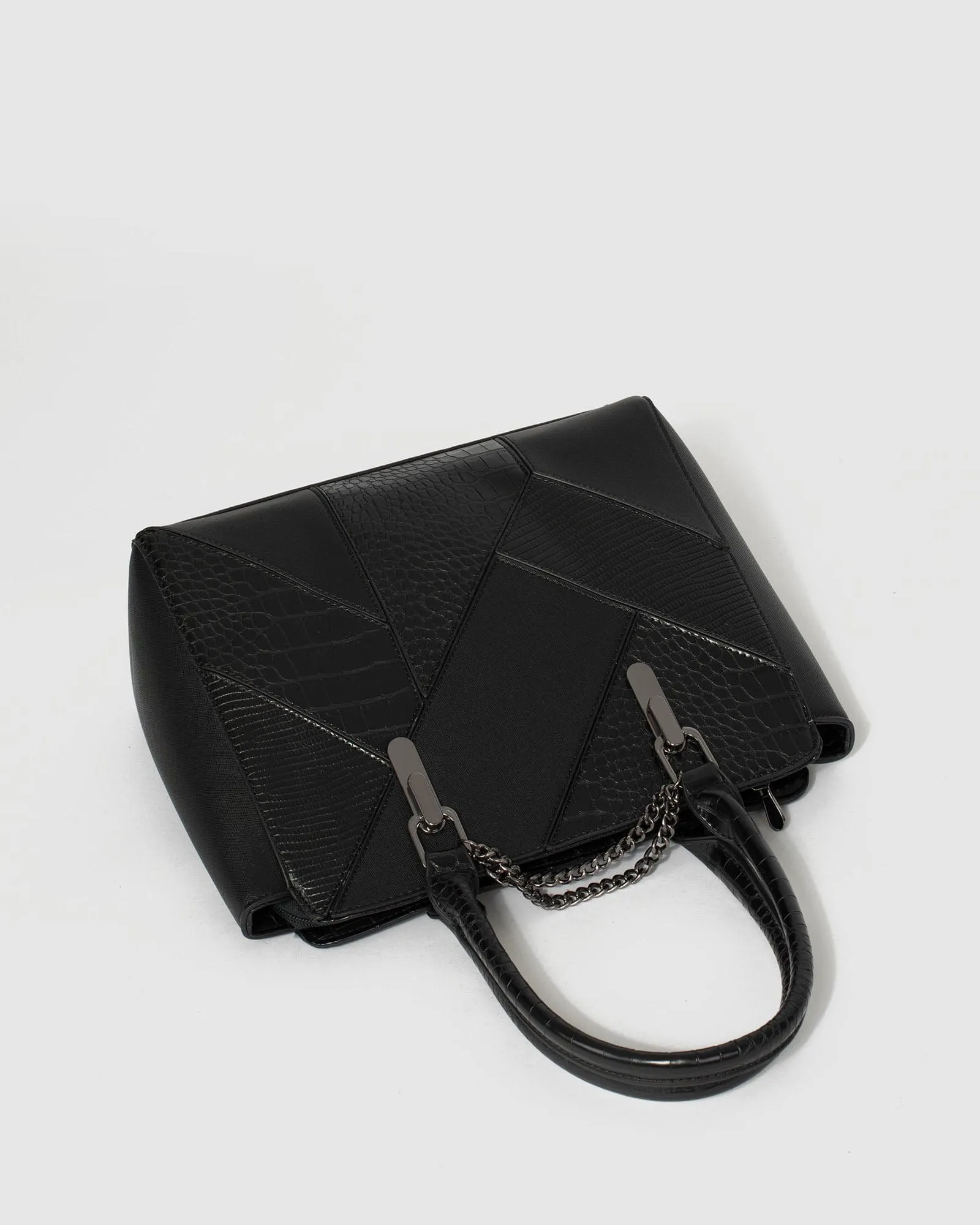 Black Camilla Chain Tote Bag