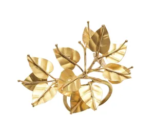 Bougainvillea Napkin Ring in Gold Set of 4 by Kim Seybert