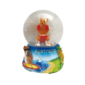 Boxing Kangaroo Snowglobe - Medium