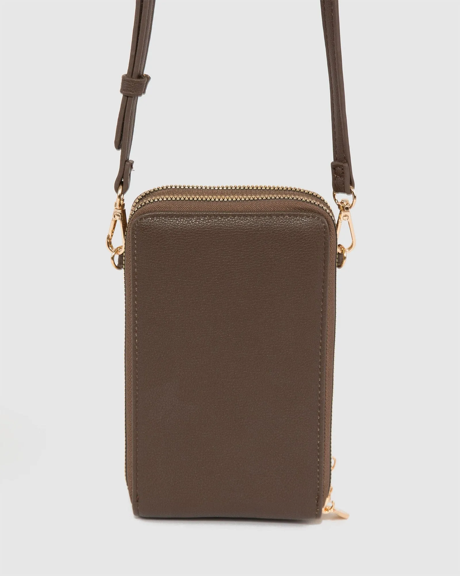 Brown Koni Phone Crossbody Bag