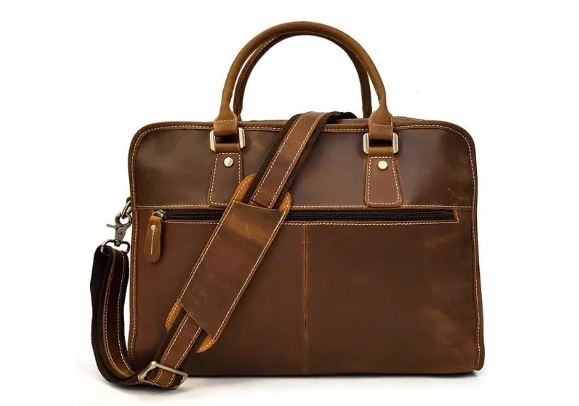 Brown Mens Leather Stylish Laptop Bags