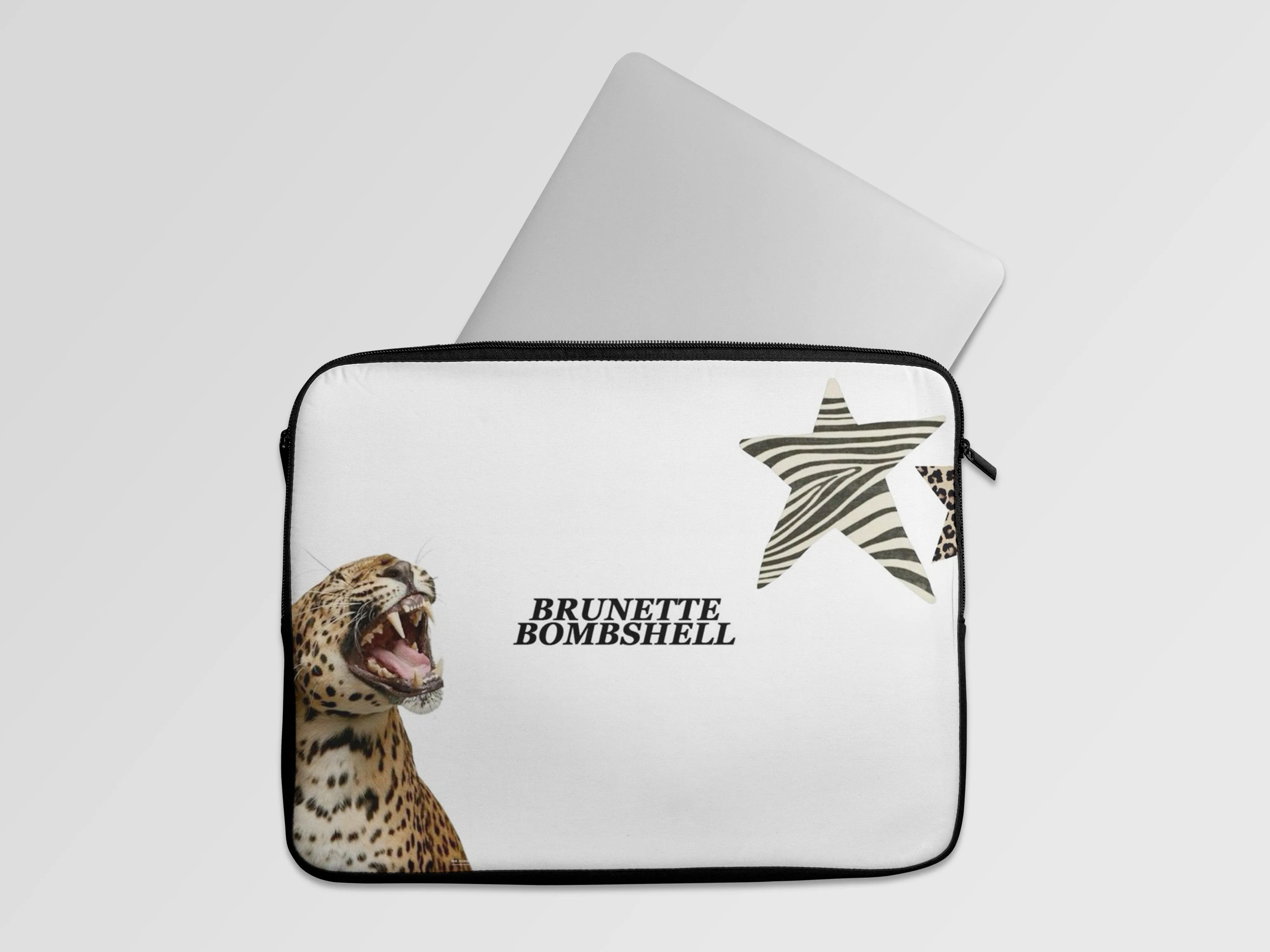 Brunette Bombshell Y2K Laptop Sleeve Bag