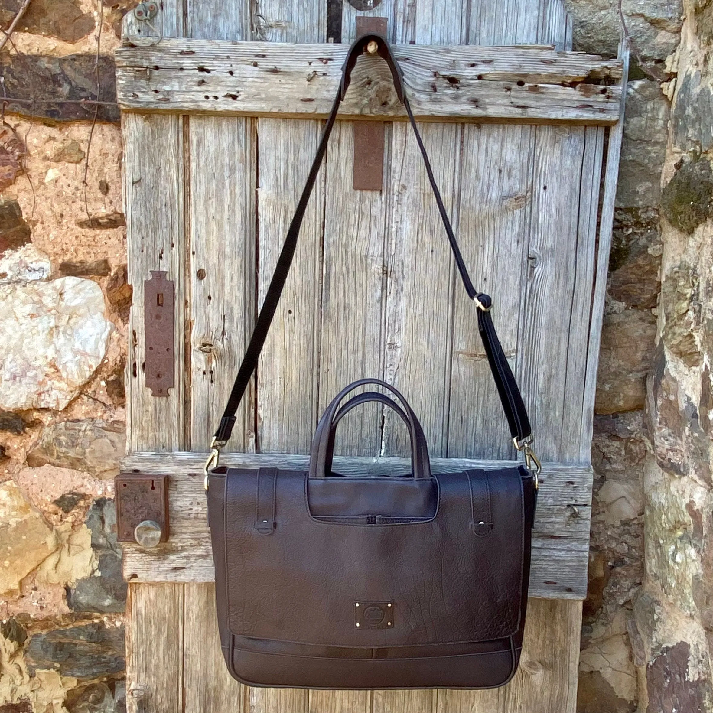 Buffalo Hide Leather Laptop Satchel