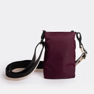 Burgundy Padded Phone Pouch Bag