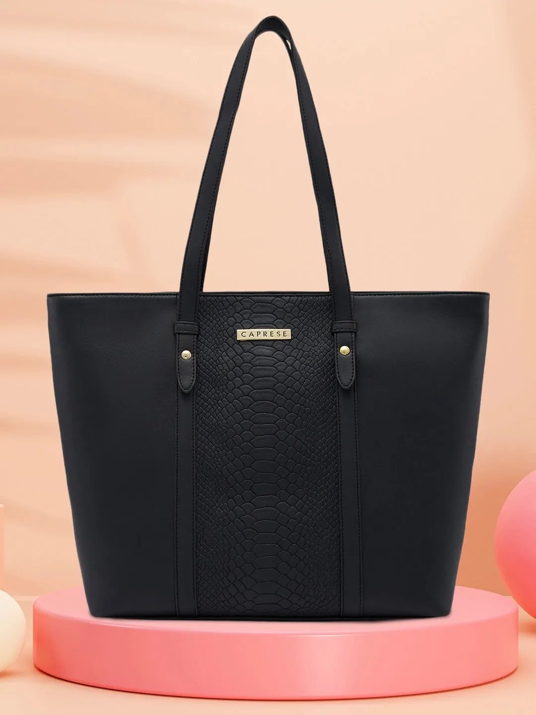 Caprese Sameera Laptop Tote Large Black