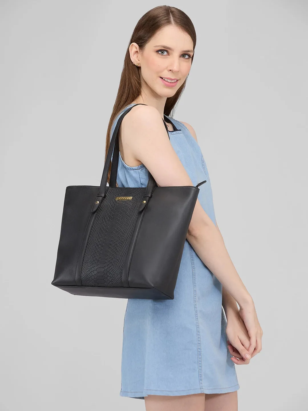 Caprese Sameera Laptop Tote Large Black