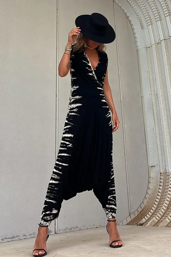 Casual printed sexy jumpsuit