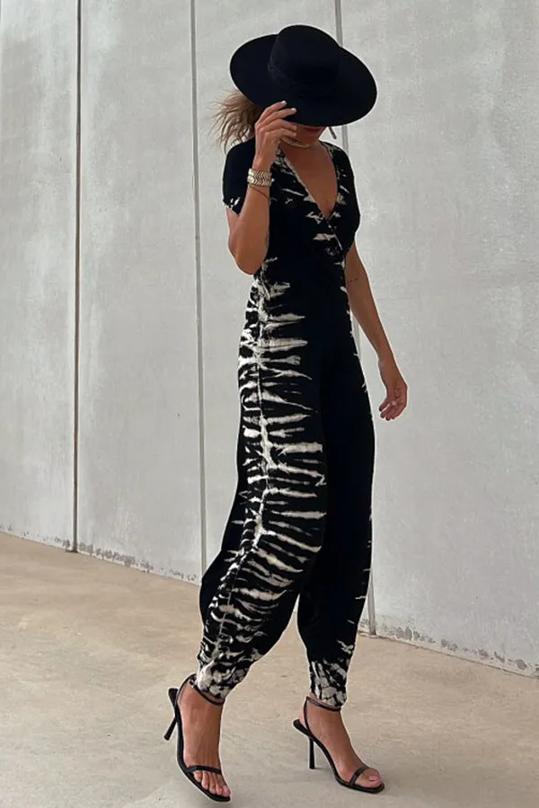 Casual printed sexy jumpsuit