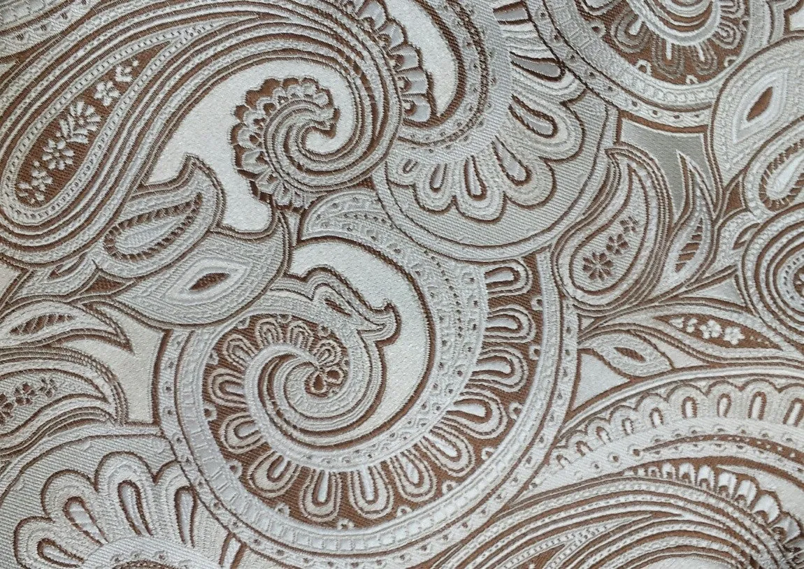 Champagne Beige Paisley Hanky