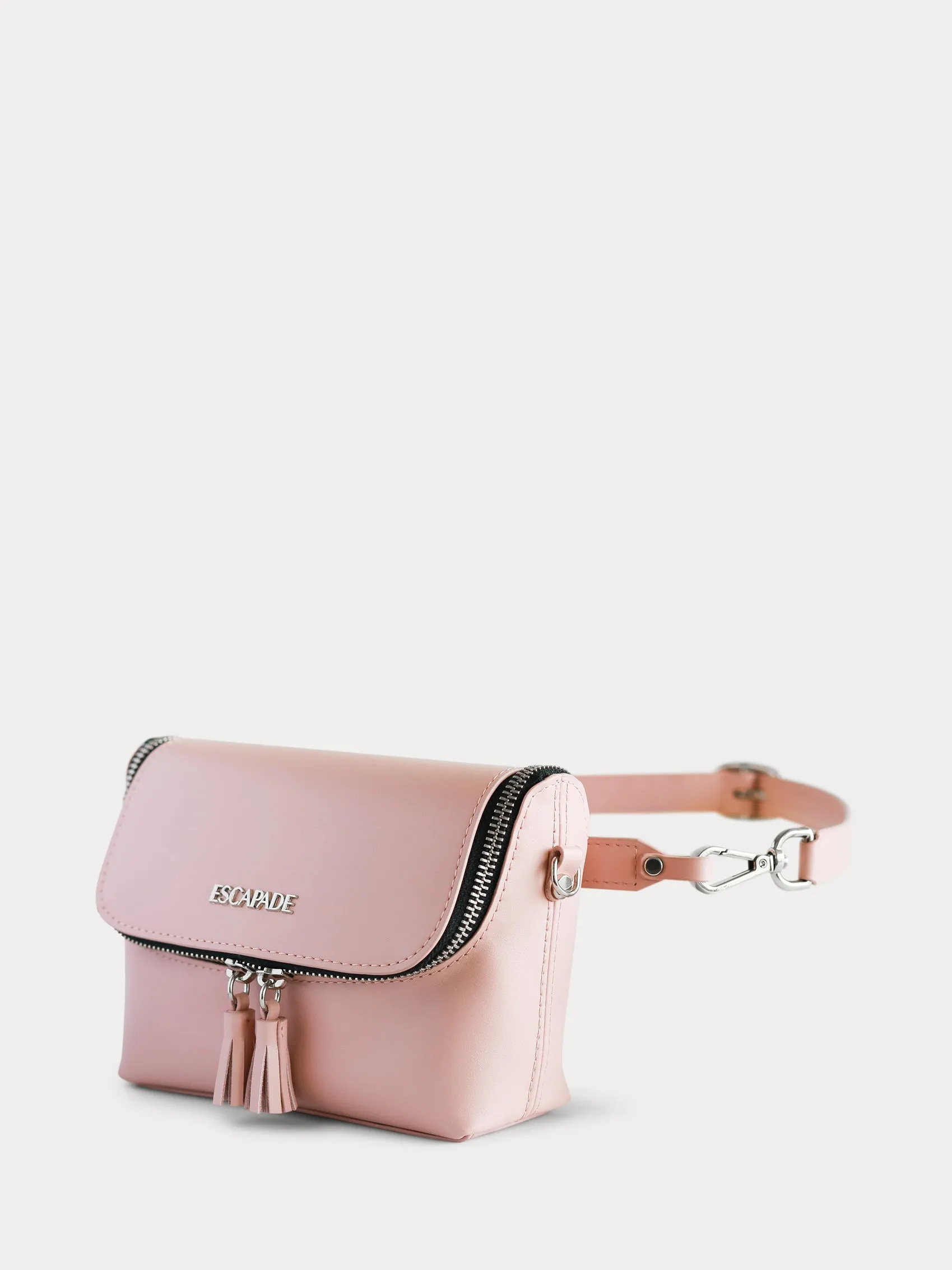 Chelsea. Powder Pink Leather Belt Bag