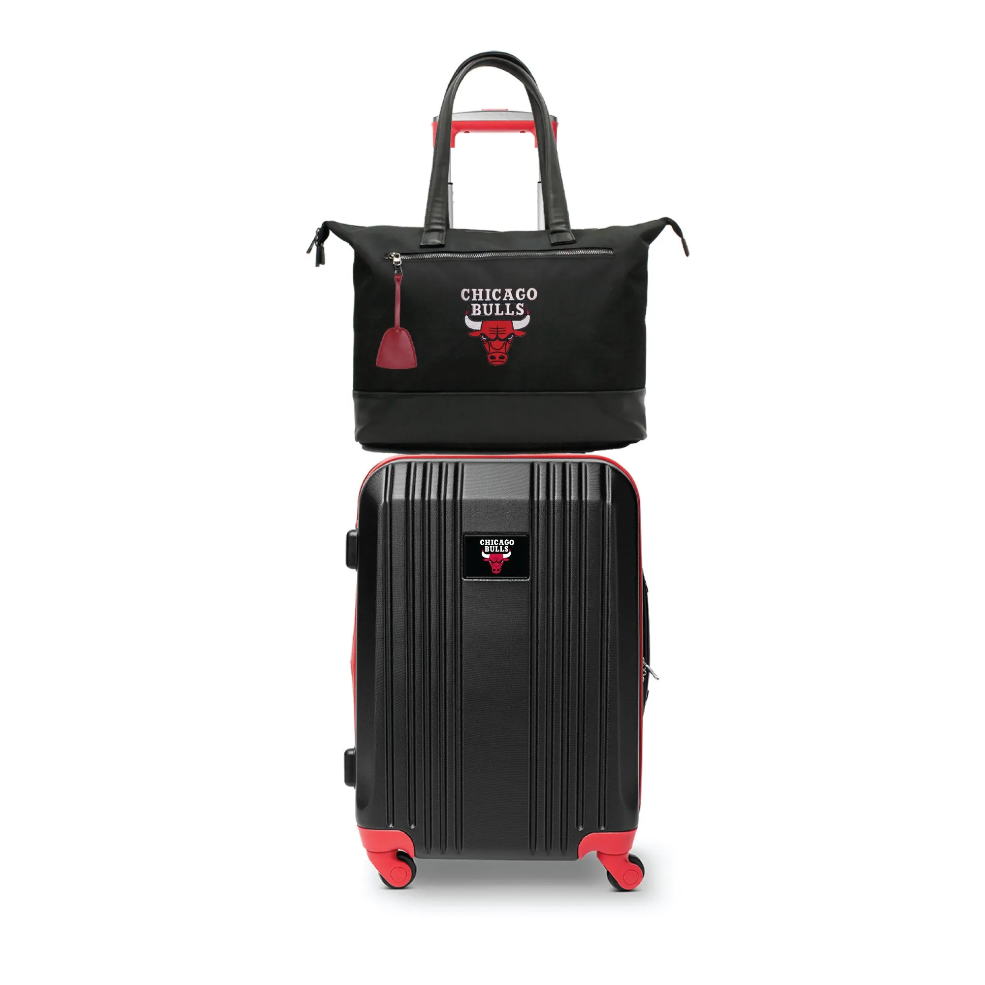 Chicago Bulls Premium Laptop Tote Bag and Luggage Set