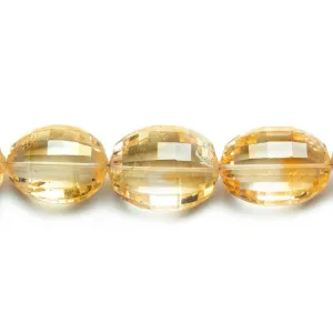 Citrine Straight Drilled Faceted Ovals 17 inch 21 pieces