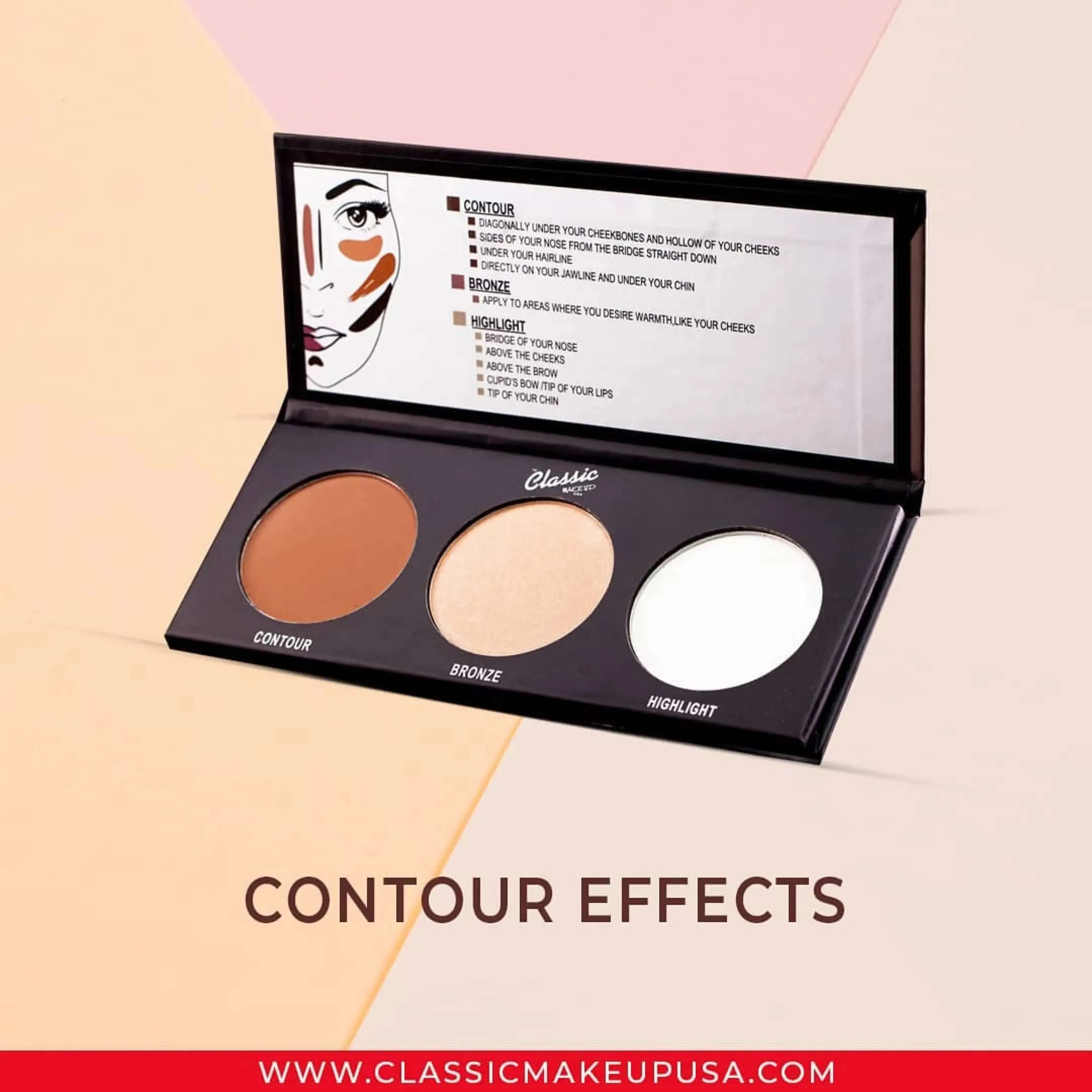 Classic 3 in 1 Contour Effect Palette