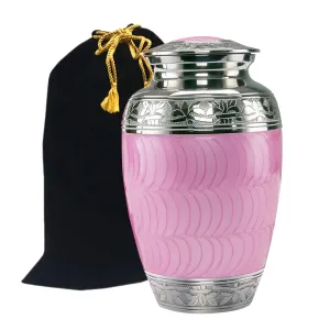 Classic Baby Pink Brass Cremation Urn