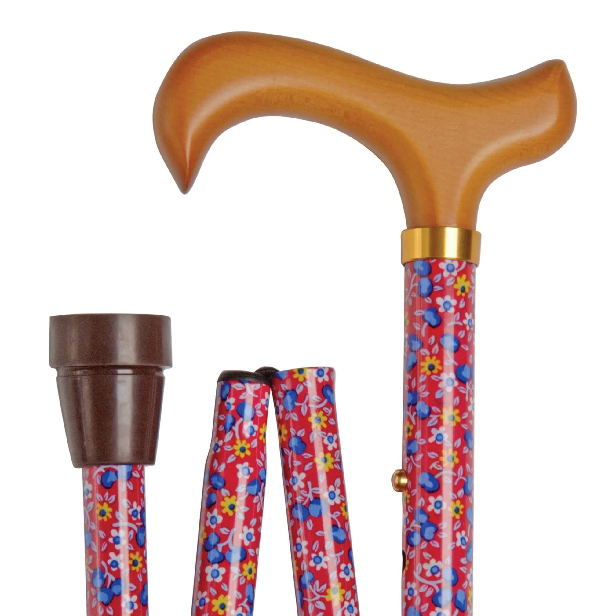 Classic Canes Slimline Folding Value Cane Pink Floral