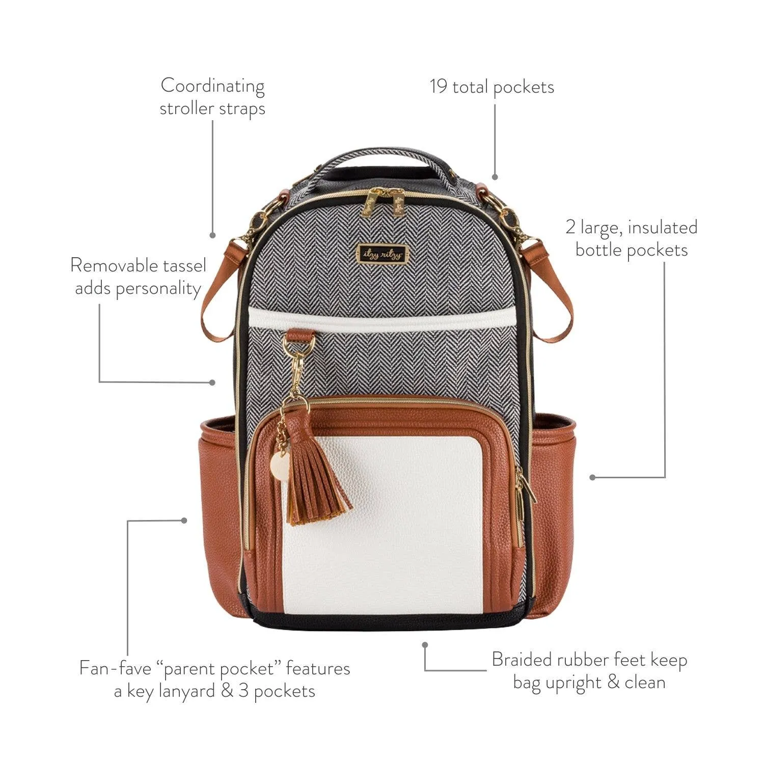 Coffee and Cream Boss Plus™ Backpack Diaper Bag