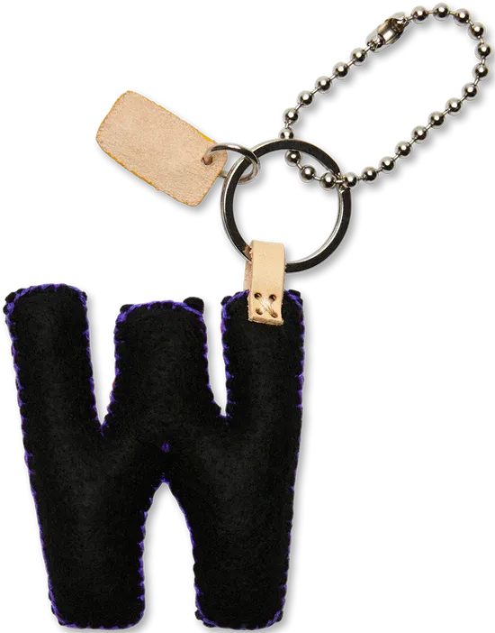 Consuela Embroidered Felt Alphabet Letter Charms - Black