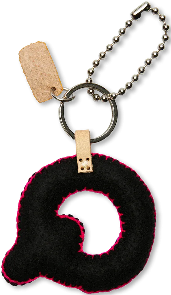 Consuela Embroidered Felt Alphabet Letter Charms - Black