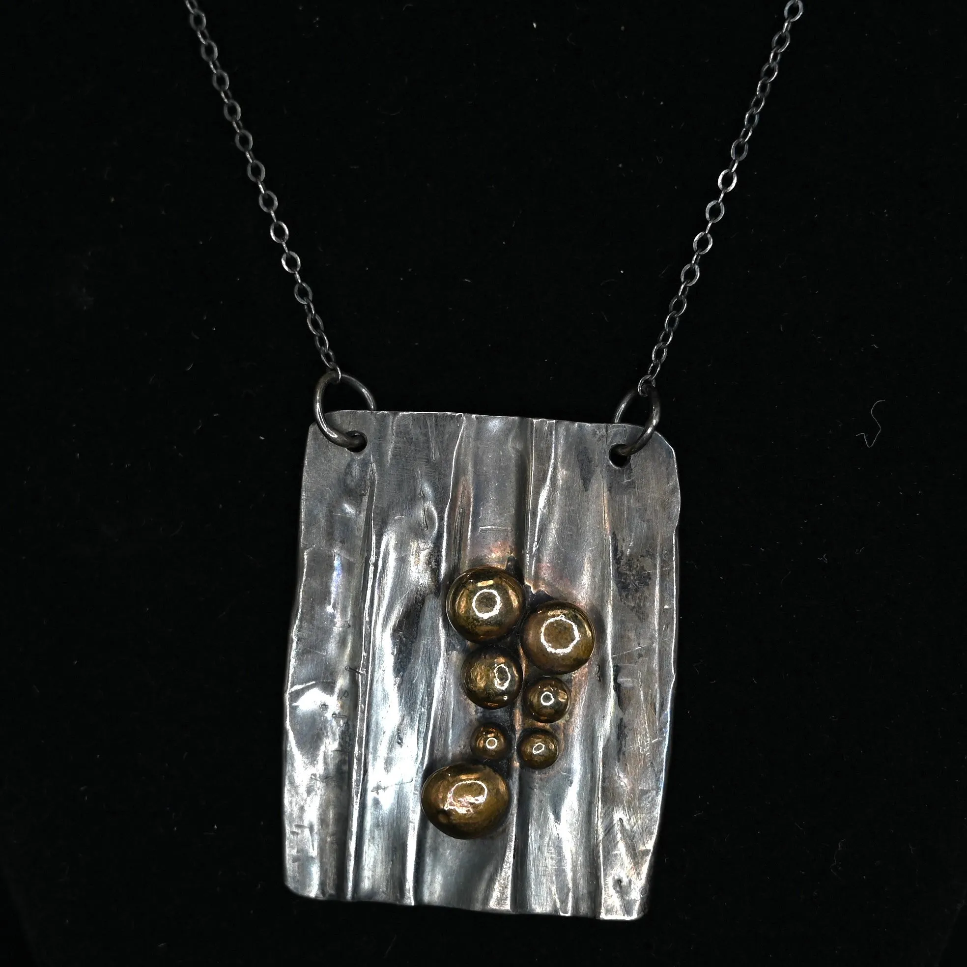 Continental Divide Bronze Silver Necklace With Patina