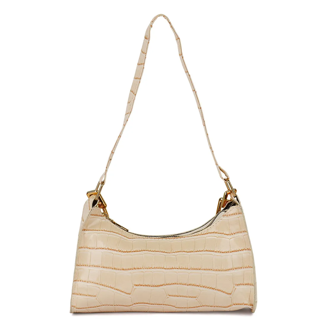 Croc Patten Baguette Bag