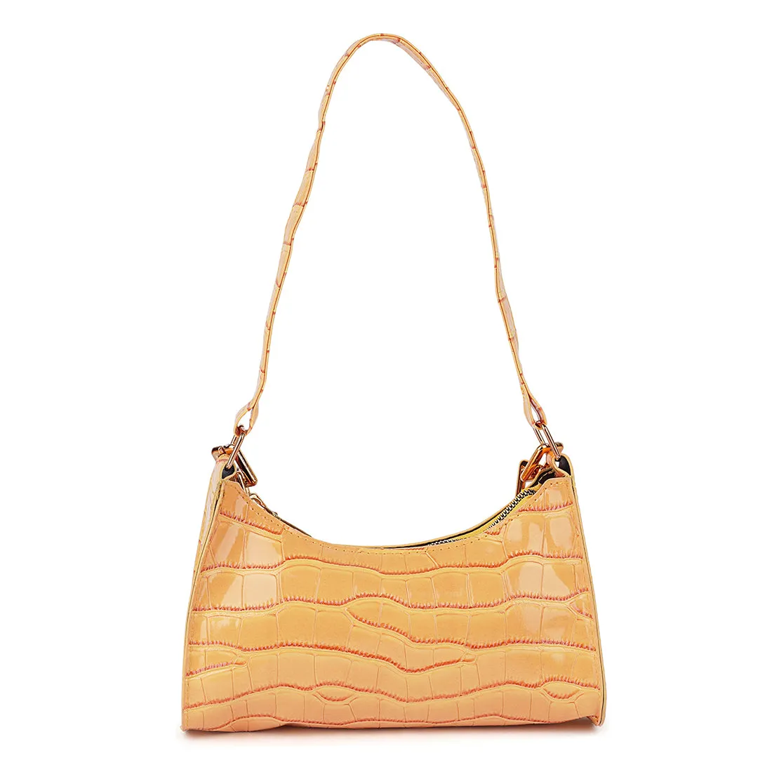 Croc Patten Baguette Bag