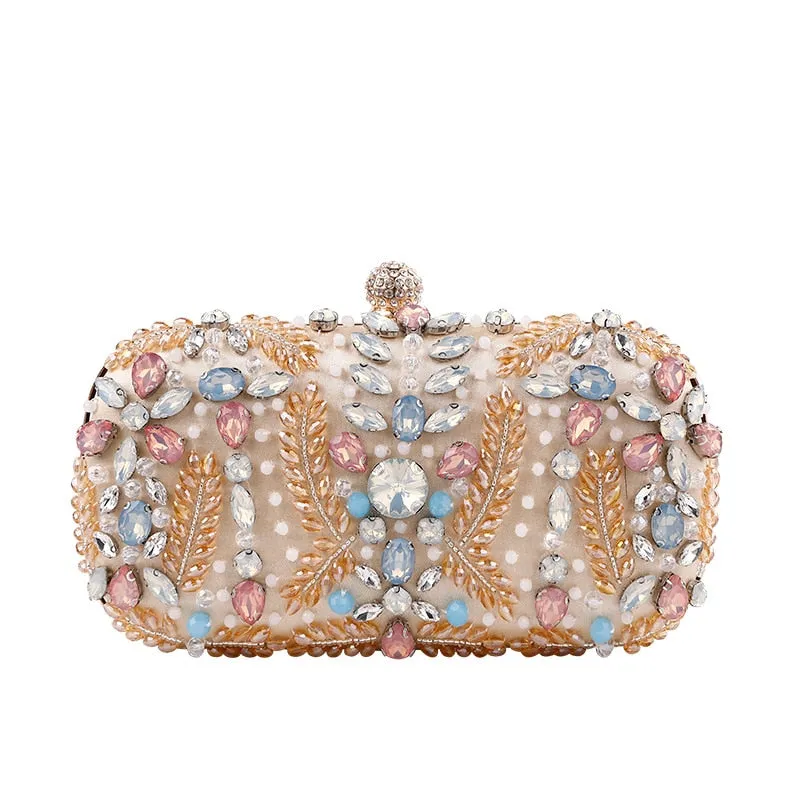 Crystal Clutch Bag for Wedding Party Luxury Rhinestone Clutch Purse and Handbag Banquet Chain Shoulder Bag