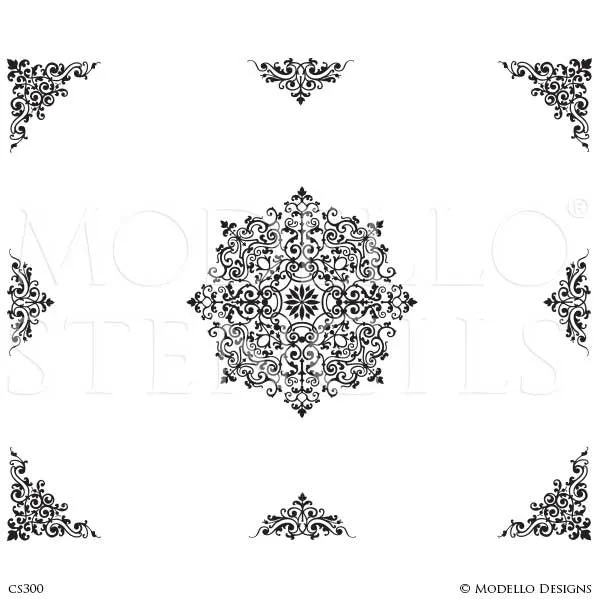 CS300 Custom Ceiling Stencils Set