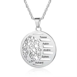 Custom Tree of Life Pendant Name Necklace