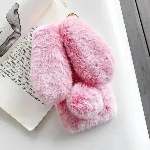 Cute 3D Fur Bunny Style Phone Case (For iPhones)