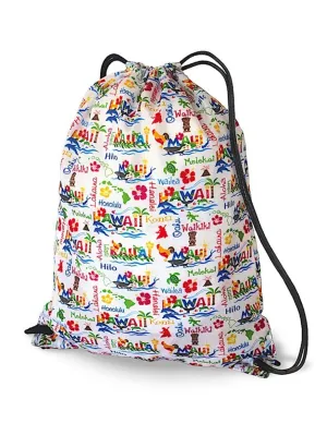 Drawstring Backpack Hawaiian Adventure