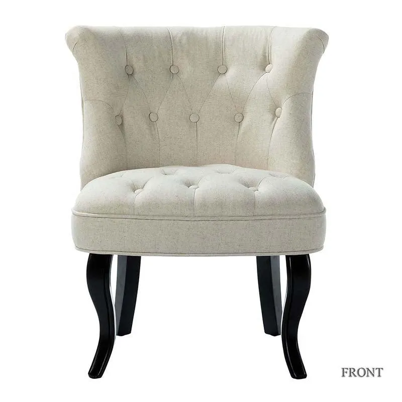 Elegantly Curved Jonnie Tufted Vanity Stool