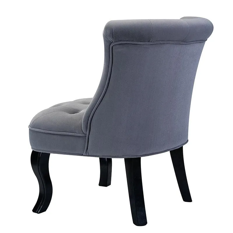 Elegantly Curved Jonnie Tufted Vanity Stool