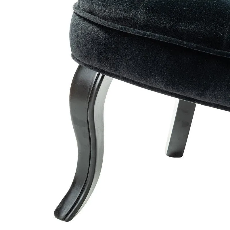 Elegantly Curved Jonnie Tufted Vanity Stool