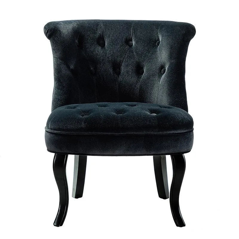 Elegantly Curved Jonnie Tufted Vanity Stool