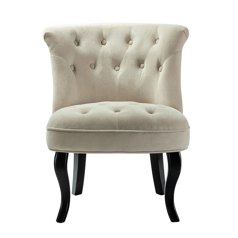 Elegantly Curved Jonnie Tufted Vanity Stool