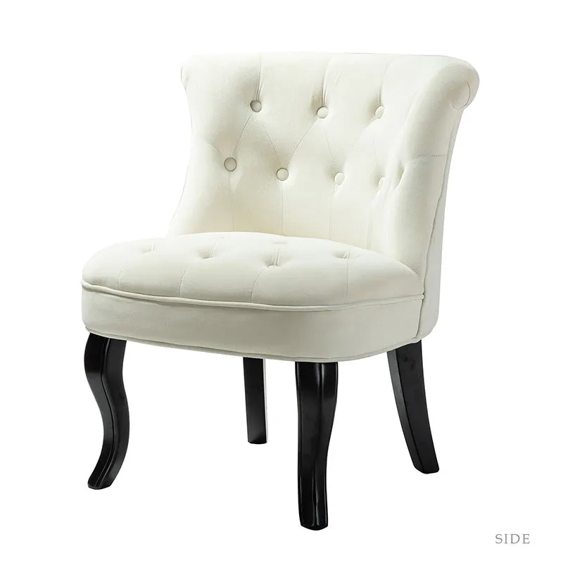 Elegantly Curved Jonnie Tufted Vanity Stool