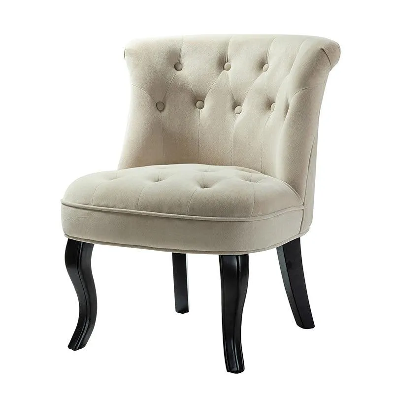 Elegantly Curved Jonnie Tufted Vanity Stool